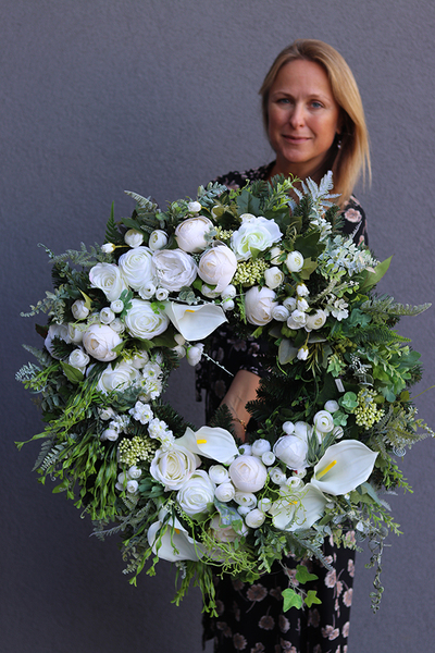 Fortissimo, komplet dekoracji nagrobnych, wieniec + bukiet