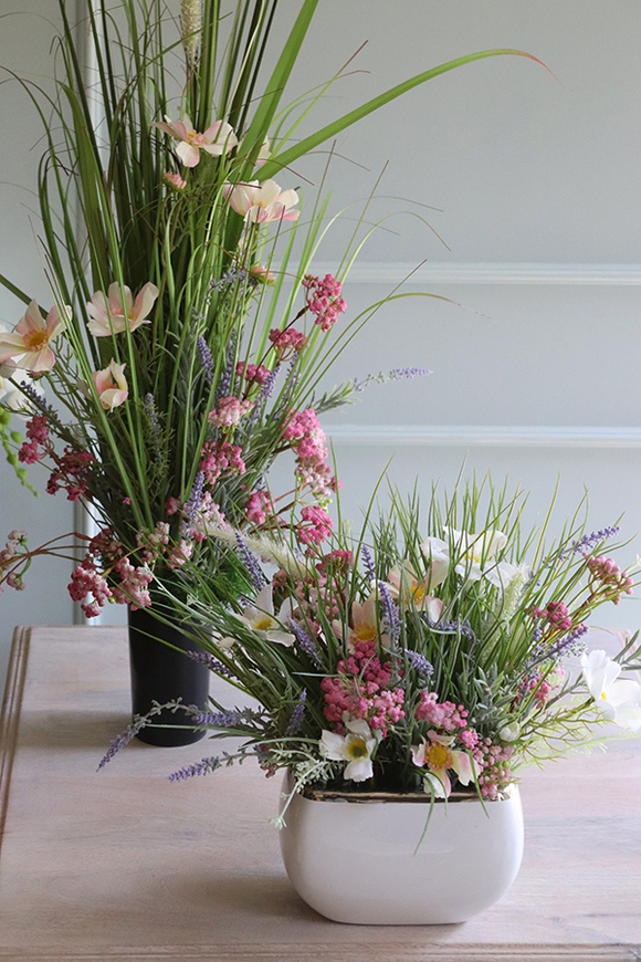 kompozycja traw i polnych kwiatów, Łąka Silvietta, wys.37cm