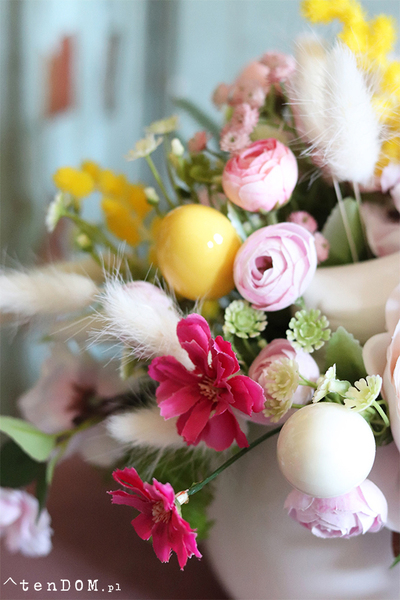 stroik wielkanocny w naczyniu, Retto - Radosny Czas, wym.18x20cm 