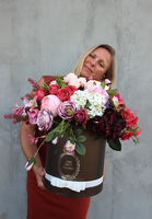 flowerbox Jesień, przepiękna kompozycja kwiatowa, wys.44cm