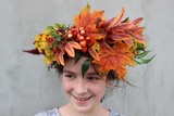 Jesienne Nastroje, zjawiskowy wianek na głowę, śr.33cm 