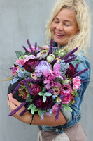 Jesienna Aura, kompozycja kwiatowa / bukiet / flowerbox wys.34cm 