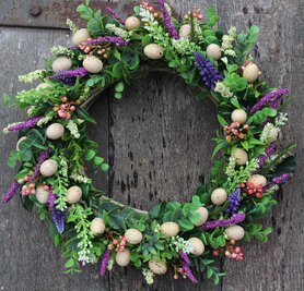 dekoracyjny wianek na drzwi Jajka Wielkanocne, śr.34cm