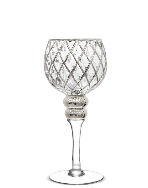 elegancki świecznik glamour, Forester Crystal, wys.30cm