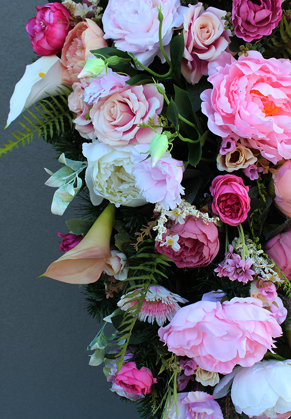 zestaw kompozycji nagrobnych Dalila, dł.115cm/58cm