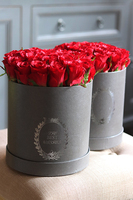 kompozycja kwiatowa / bukiet flowerbox Mercedes Red, 1szt. wys.24.5cm