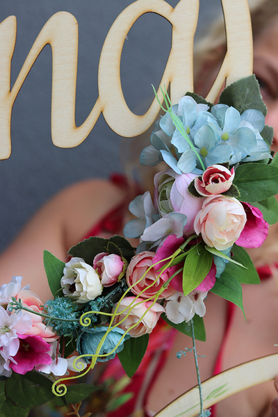 dekoracyjny wianek na ślub / wesele / rocznicę, Żona, Santorini, śr.40cm