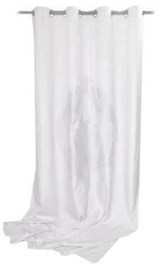 Zefirra, elegancka zasłona, biała, 140x270cm