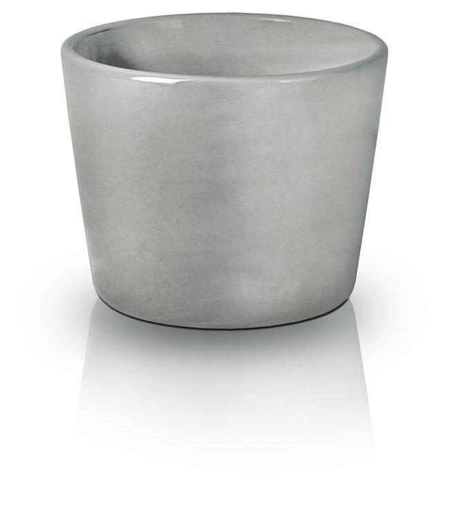 Primrose donica ceramiczna srebrna 13x10cm