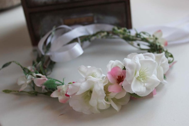 delikatny kwiatowy wianek na głowę, Florence, rozmiar uniwersalny