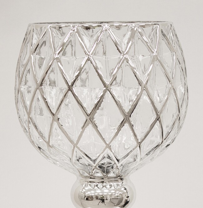 elegancki świecznik glamour, Forester Crystal, wys.30cm