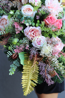 ekskluzywna wiązanka nagrobna, Złota Monstera, dł.80cm