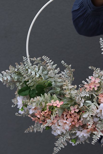 Lunatto Subtelle, wyjątkowy wianek na drzwi na obręczy, śr.52cm