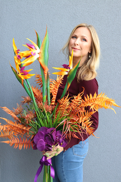 Gedonata Strelicja 2, egzotyczny bukiet do wazonu, wys.93cm