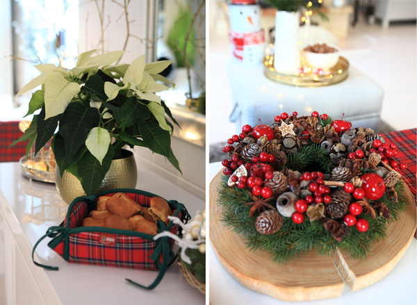 Green Canoe Christmas wianek / stroik dekoracyjny, śr.28cm 