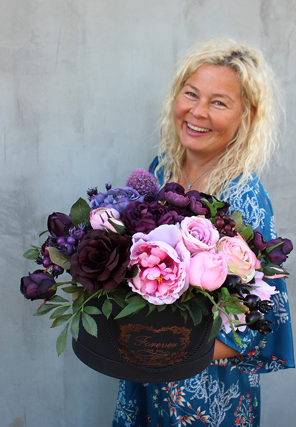 Lerra, bukiet / flowerbox / kompozycja, wys.30cm