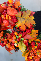 piękny Jesienny 2 wianek na drzwi, śr.38cm  