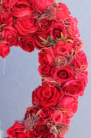 bardzo duże wiklinowe Serce w Czerwieni, wym. 80x80cm 