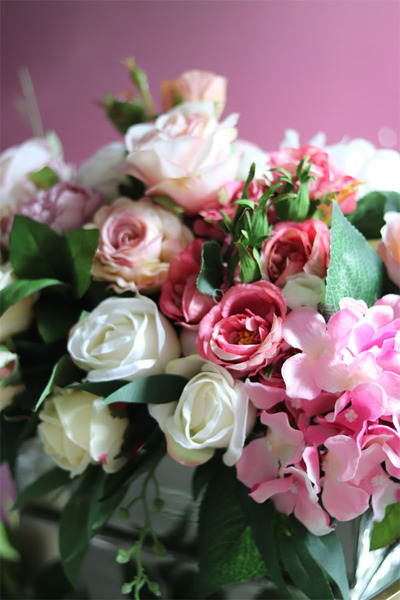 bajeczna kompozycja kwiatowa, Delicja, wym.27x37cm 