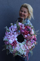 bogaty wianek na drzwi, Carmen Canoe, śr.48cm 