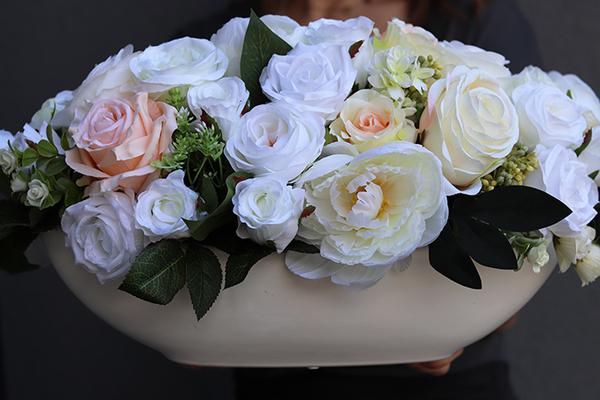 ekskluzywna kompozycja kwiatowa Laos Verdana, wys.30cm, dł.50cm