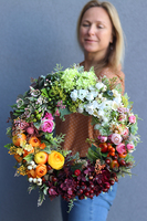 efektowny wianek, Jesienna Tęcza New, śr.40cm 