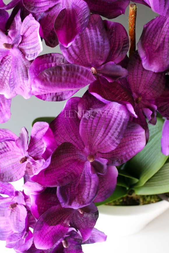 ciekawy storczyk sztuczny Castello Fiolet, wys.55cm