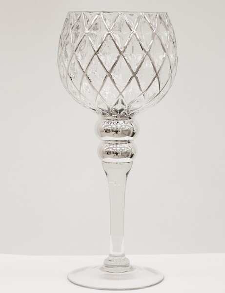 elegancki świecznik glamour, Forester Crystal, wys.30cm
