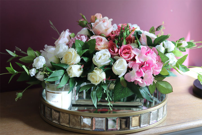 bajeczna kompozycja kwiatowa, Delicja, wym.27x37cm 