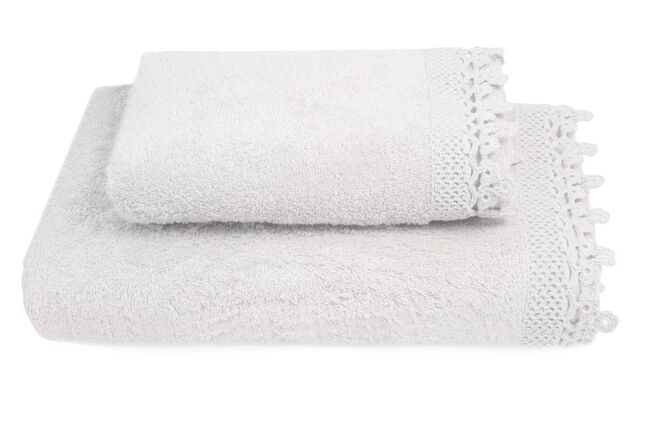 bawełniany ręcznik Ella biały, wym. 70x140cm