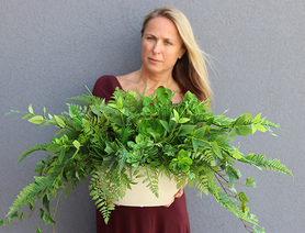 kompozycja z sukulentami, Madera, wym.42x92cm