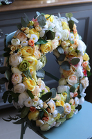 Nelina, dużych rozmiarów słoneczny wianek na drzwi, śr.64cm