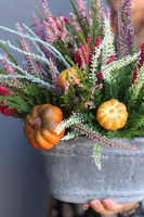 jesienna kompozycja z wrzosami i dyniami, Gerina, wym.32x53cm