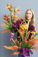 Gedonata Strelicja 2, egzotyczny bukiet do wazonu, wys.93cm