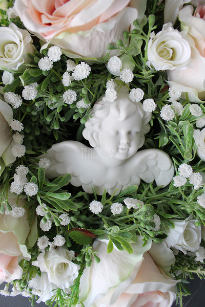 wianek dekoracyjny Komunijny Anioł, śr.32cm