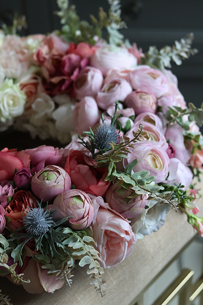 bogaty wianek na drzwi, Carmen Canoe, śr.48cm