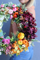 efektowny wianek, Jesienna Tęcza New, śr.40cm 