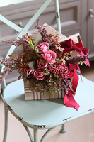 bardzo urocza koperta flowerbox z czekoladą, Relano, wym.30x35cm 