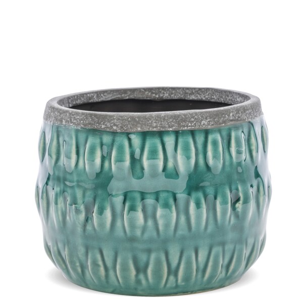 Cornellia Lazurro, ceramiczna osłonka / donica, wys.10x12x12cm