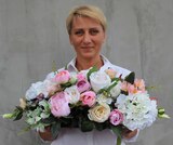 elegancka kompozycja kwiatowa / bukiet Pink Palladium 3, dł.55cm