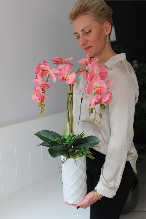 bardzo elegancki sztuczny storczyk Tuluza, wys.70cm