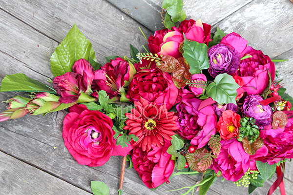 dekoracja, wiązanka nagrobna Premium, dł.77cm 