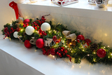 girlanda / dekoracja na stół Karminowa, dł.1.6m