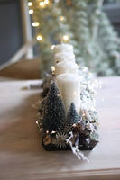 adwentowy stroik Biała Zabawa, wym.18x43x17cm 