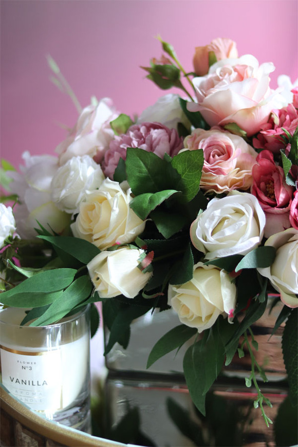 bajeczna kompozycja kwiatowa, Delicja, wym.27x37cm 