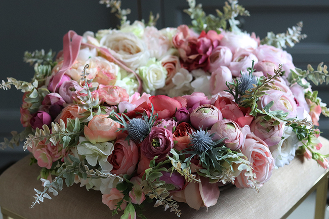 bogaty wianek na drzwi, Carmen Canoe, śr.48cm 