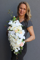 ekskluzywna kompozycja kwiatowa Laos Verdana, wys.30cm, dł.50cm