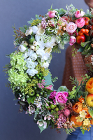 efektowny wianek, Jesienna Tęcza New, śr.40cm 