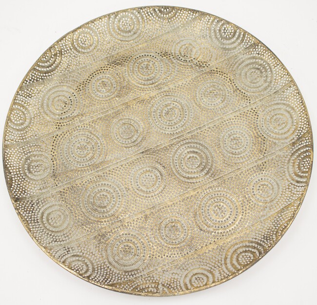 Indie Gold, stylowa taca metalowa, kpl.3szt 