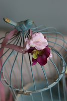 Clarina, komplet biżuterii kwiatowej, wianek na głowę + opaska na rękę